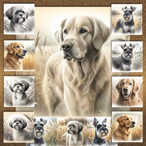 Pencil Portrait Dogs 8