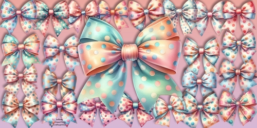 Pastel Polka Dot Bows 