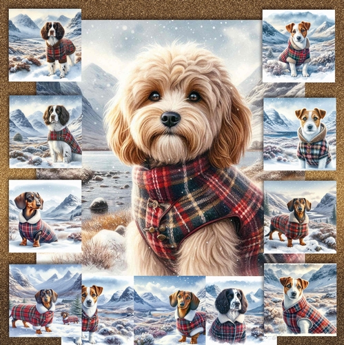 Highland Winter Walk Dogs 1