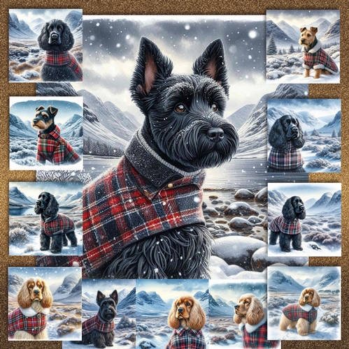 Highland Winter Walk Dogs 4