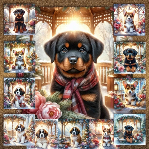 Christmas Gazebo Pups  1