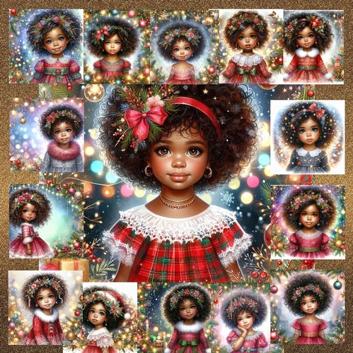 Cute Christmas Girls 