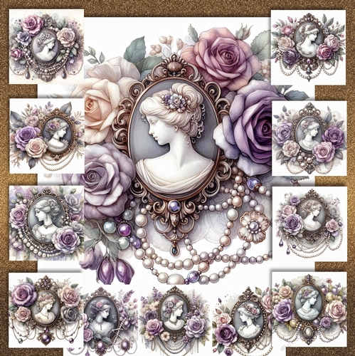 Floral Cameo