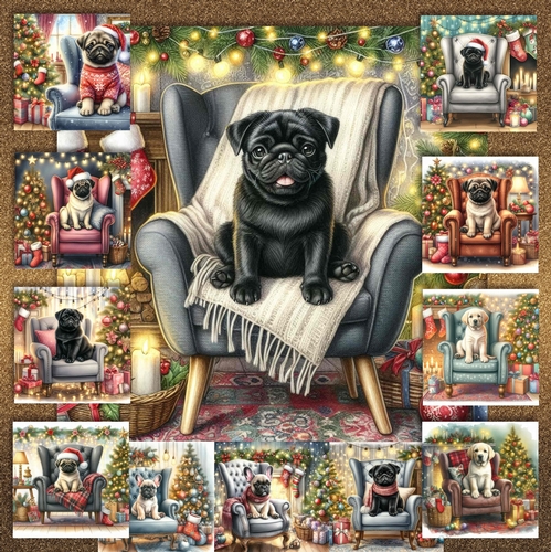 Christmas Chair Pups 5