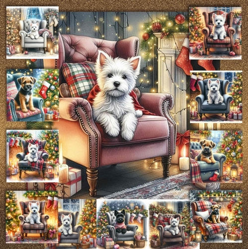 Christmas Chair Pups 7