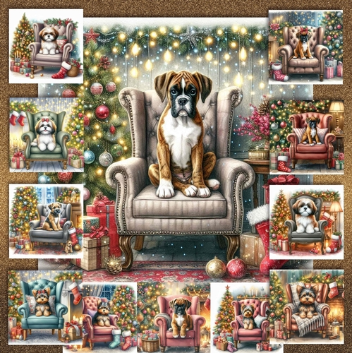 Christmas Chair Pups 8
