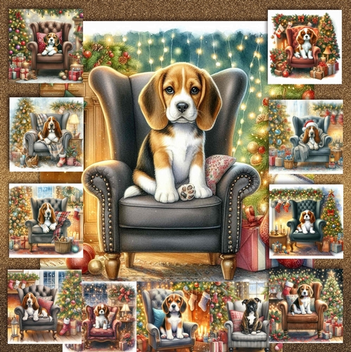 Christmas Chair Pups 10
