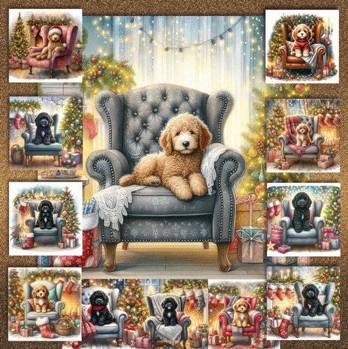 Christmas Chair Pups 12