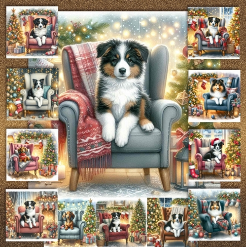 Christmas Chair Pups 14