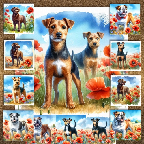 Poppy Field Dogs 12