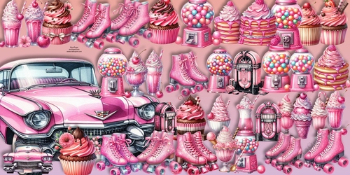 Pink Designer Stash  Clipart