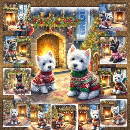 Christmas Fireside Jumper Pups 7
