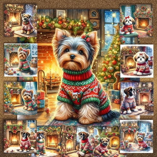 Christmas Fireside Jumper Pups 8