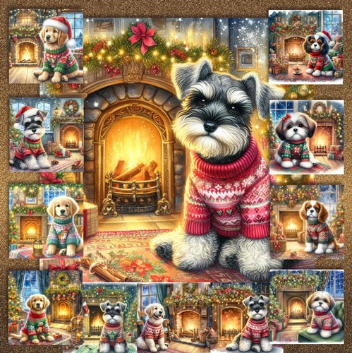Christmas Fireside Jumper Pups 9