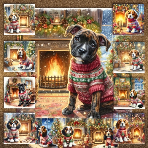 Christmas Fireside Jumper Pups 10