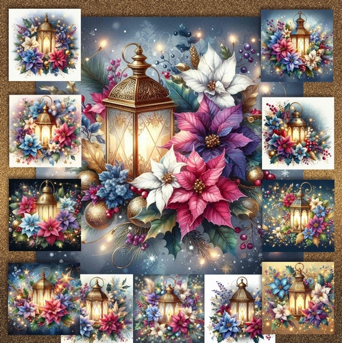 Beautiful floral Christmas Lantern 
