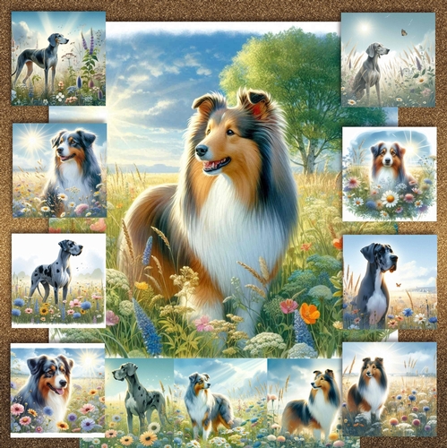 Summer Meadow Dogs 2