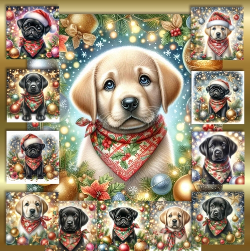 Christmas Bandana Pups 5