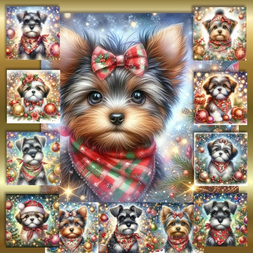 Christmas Bandana Pups 9