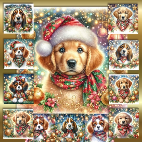 Christmas Bandana Pups 10