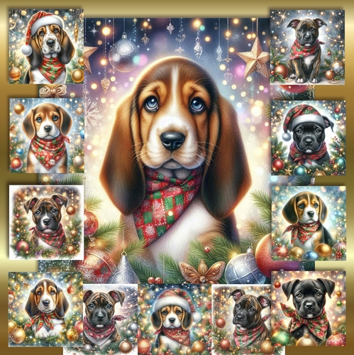 Christmas Bandana Pups 11