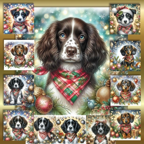 Christmas Bandana Pups 14