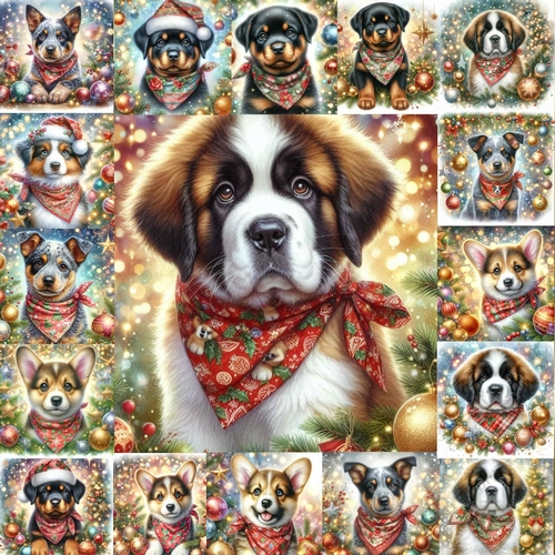 Christmas Bandana Pups 16