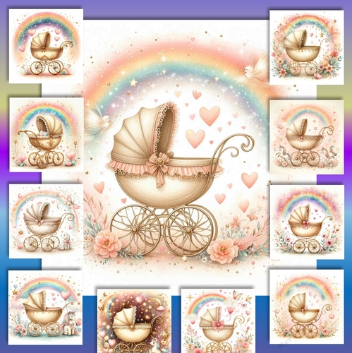 Neutral  Rainbow Baby Prams