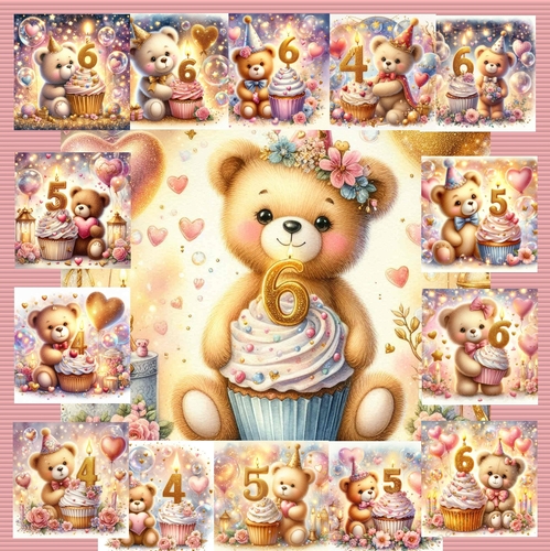 Birthday Cupcake Bears Ages 4 5 6 