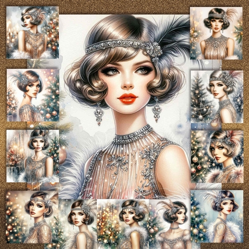 Christmas Flapper Girls 1
