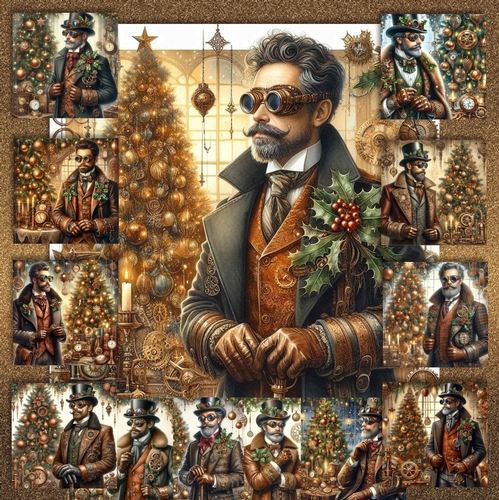 Christmas Steampunk Gentlemen 2