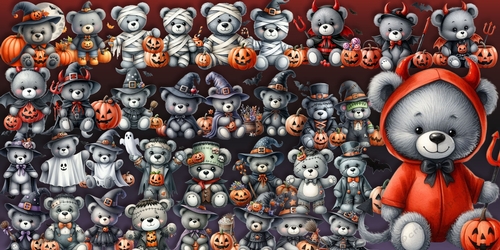 Halloween Teddy Clipart