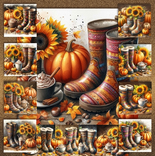 Autumn Pumpkin  Boots