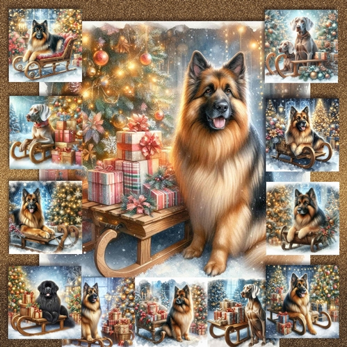 Christmas Sleigh Dogs 1