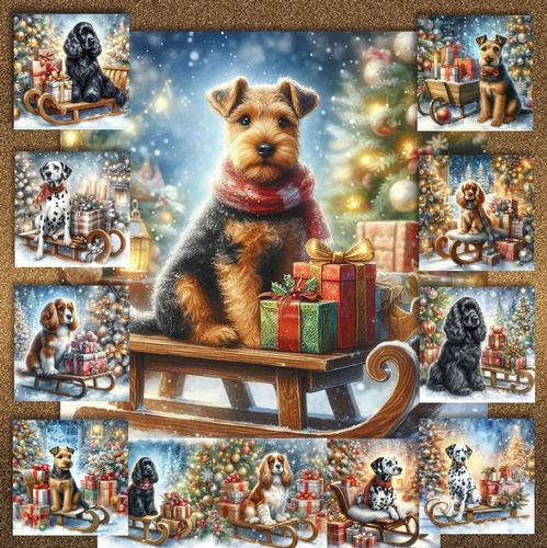 Christmas Sleigh Dogs 3