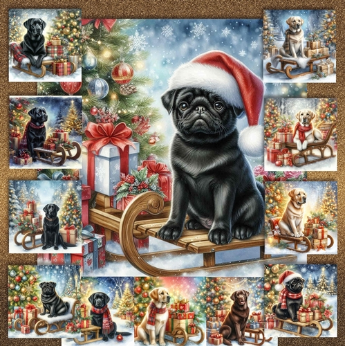 Christmas Sleigh Dogs 5