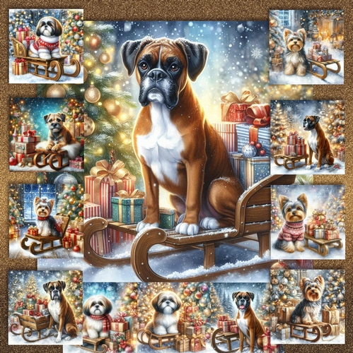 Christmas Sleigh Dogs 8