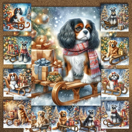 Christmas Sleigh Dogs 9