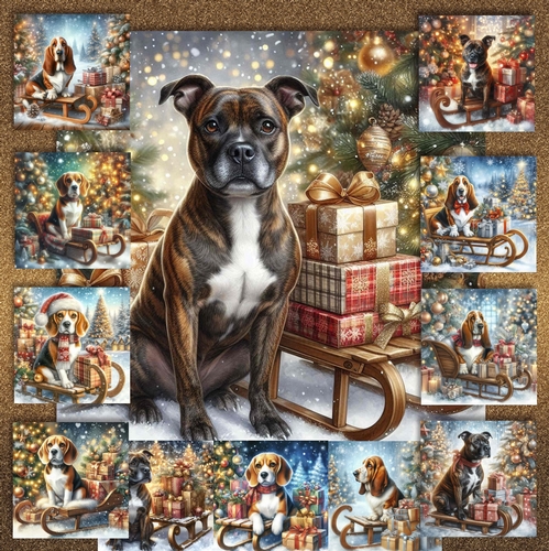 Christmas Sleigh Dogs 10