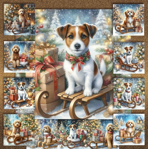 Christmas Sleigh Dogs 12