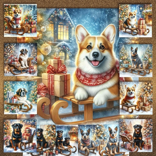 Christmas Sleigh Dogs 15