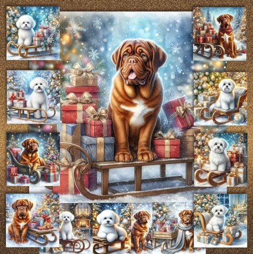 Christmas Sleigh Dogs 16