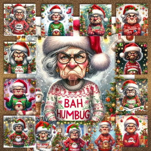 Senior Bah Humbug Lady 
