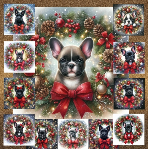 Christmas Wreath Pups 11