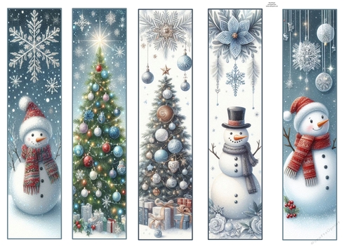 Beautiful Christmas Bookmarks 2