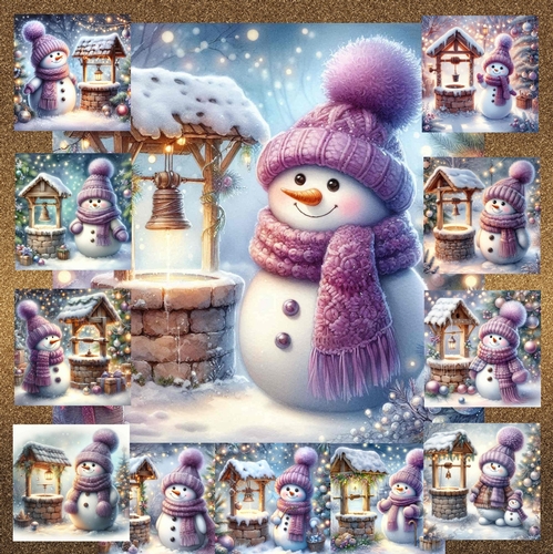 Christmas Wishing Well Snowman