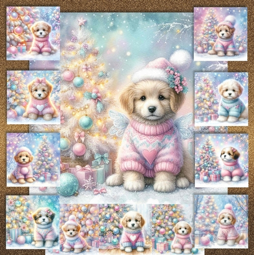 Pastel Christmas Pup 