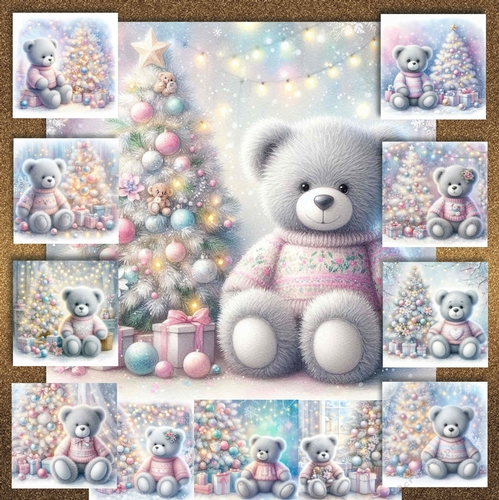 Pastel Christmas Teddy 