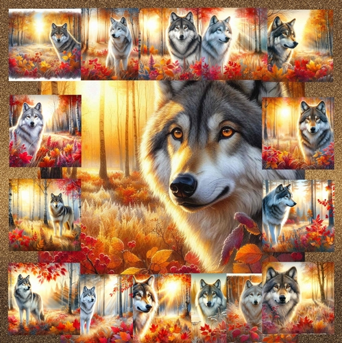 Autumn Forest Wolfs