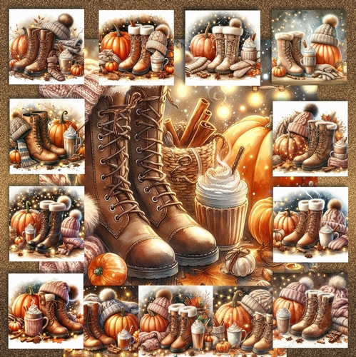 Autumn Pumpkin Boots